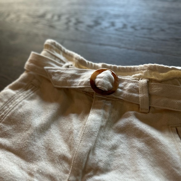 Zara Paperbag High Waist Belted Shorts - Picture 5 of 5